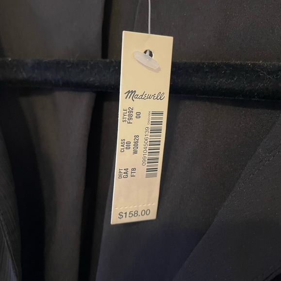 Madewell Black Floral Dress Sz 00 - Picture 4 of 7